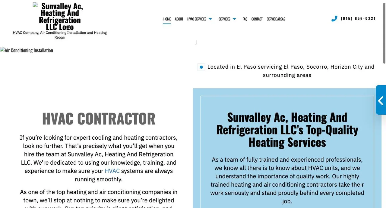 Sunvalley Ac, Heating And Refrigeration LLC cover