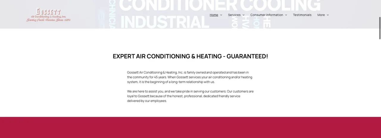 Gossett Air Conditioning & Heating, Inc. cover