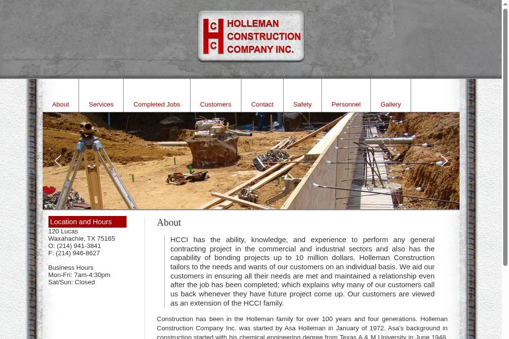 Holleman Construction Company cover