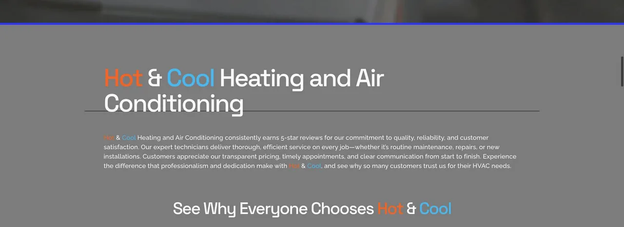 Hot & Cool Heating and Air Conditioning cover