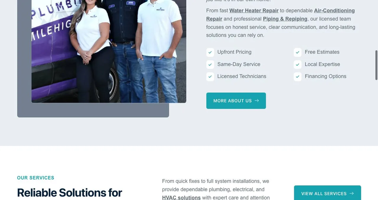 Mile High Plumbing Electric & Air cover