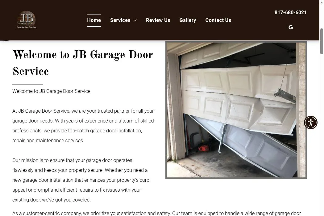 JB Garage Door Service cover