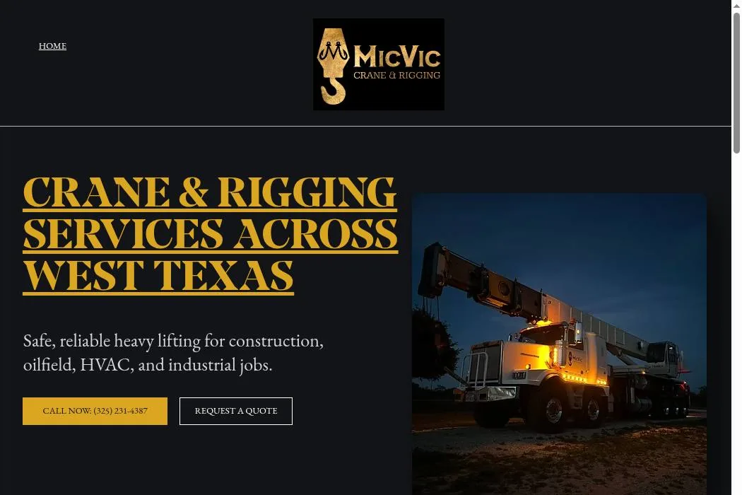 MicVic Crane & Rigging cover