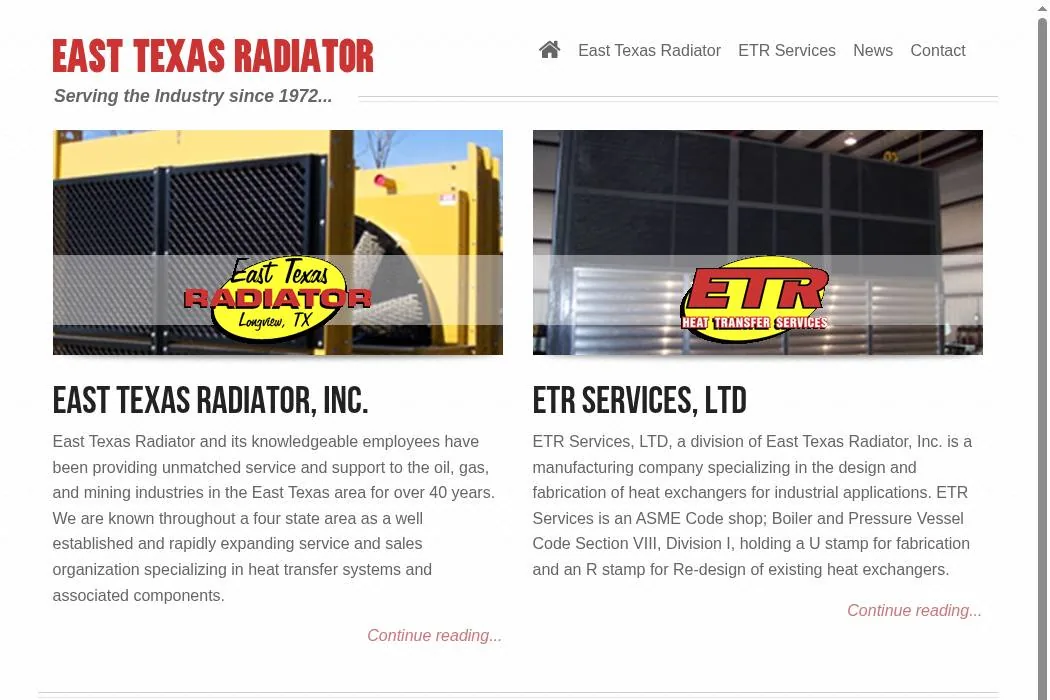 East Texas Radiator, Inc. cover