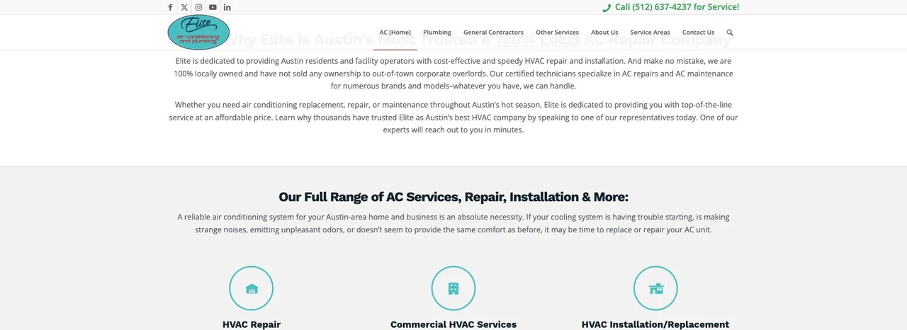 Elite AC & Plumbing cover