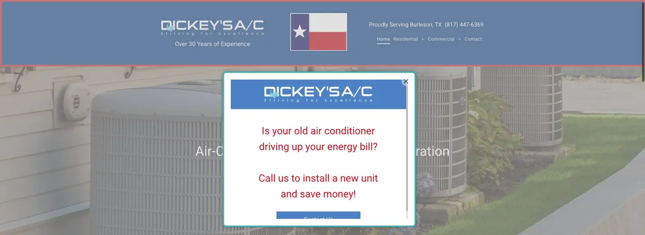 Dickey's A/C cover
