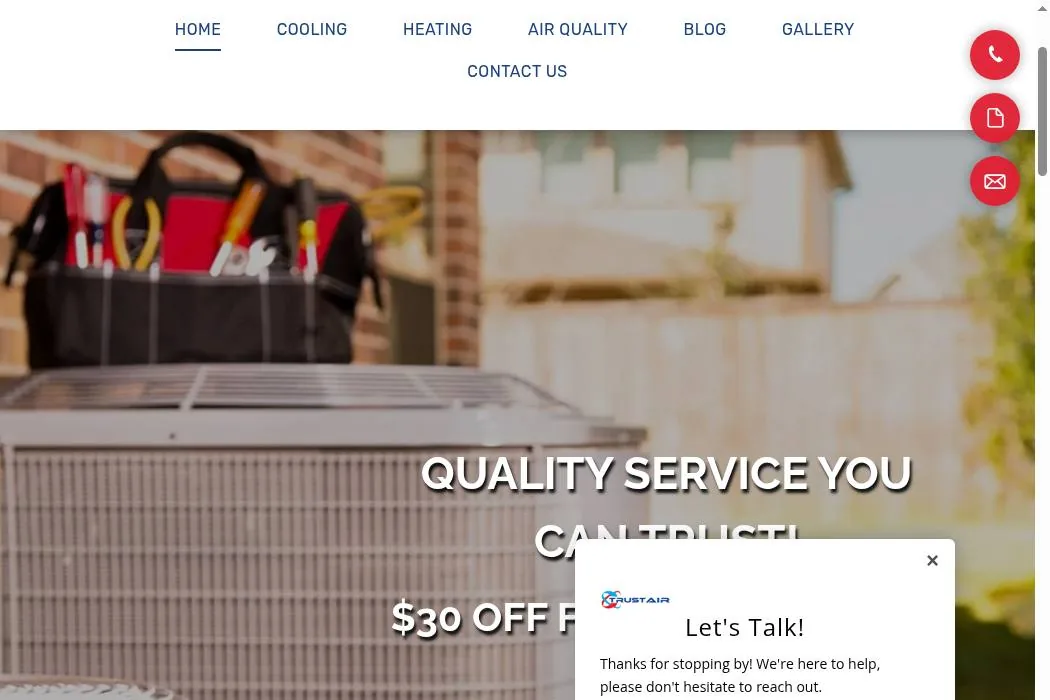Trust Air Heating and Air Conditioning cover