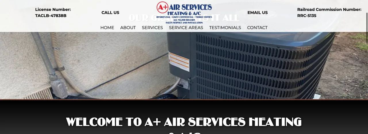 A+ Air Services Heating & A/C cover