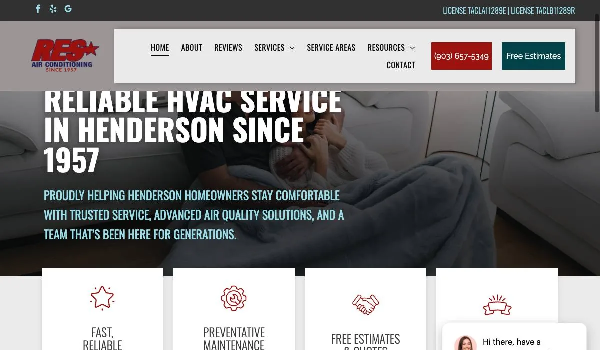 RES Air Conditioning cover