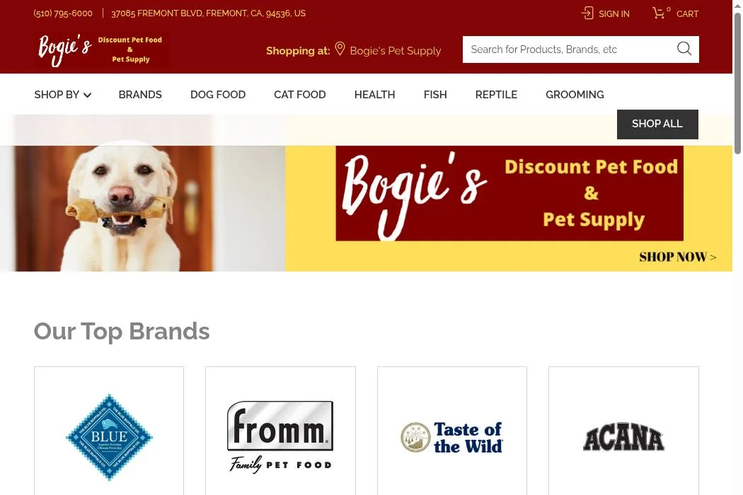 Bogies Discount Pet Food & Supplies cover