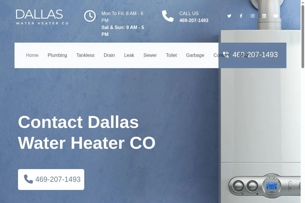 Dallas Water Heater CO cover