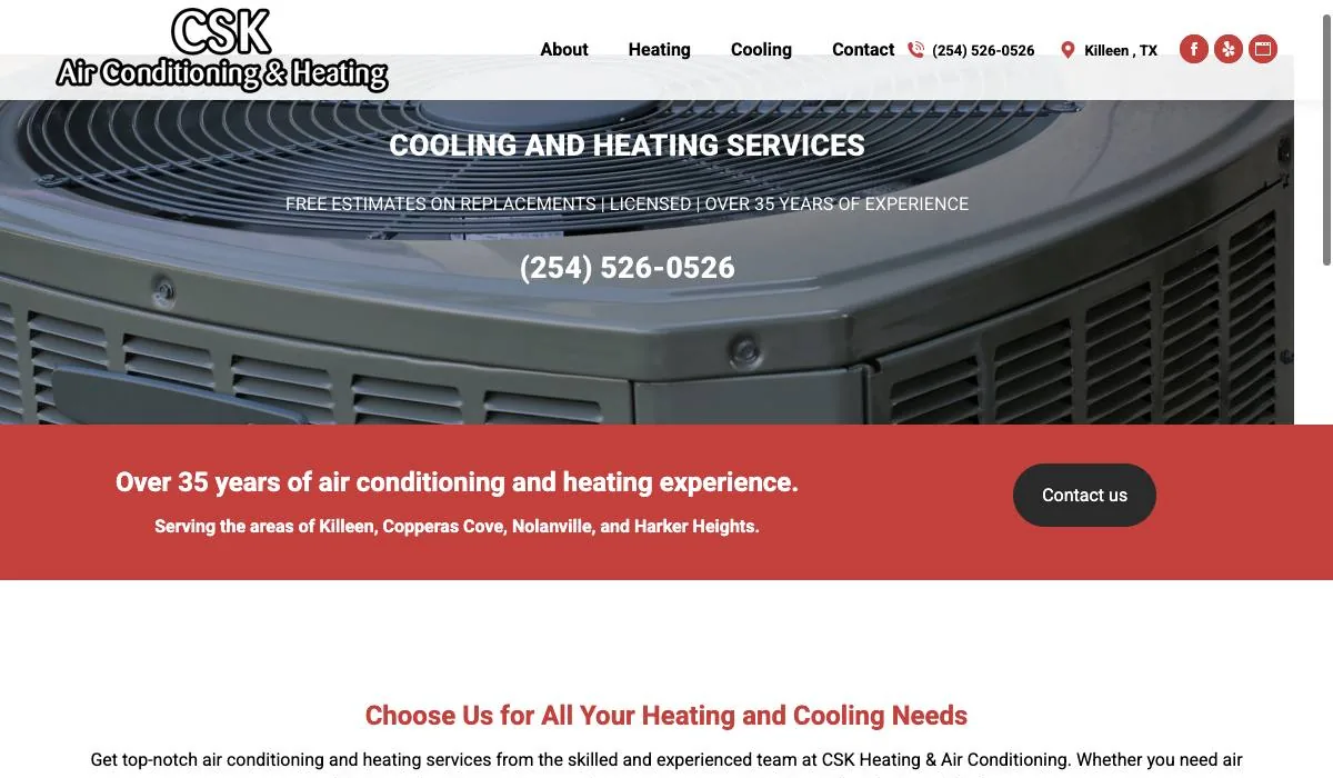 CSK Air Conditioning & Heating cover