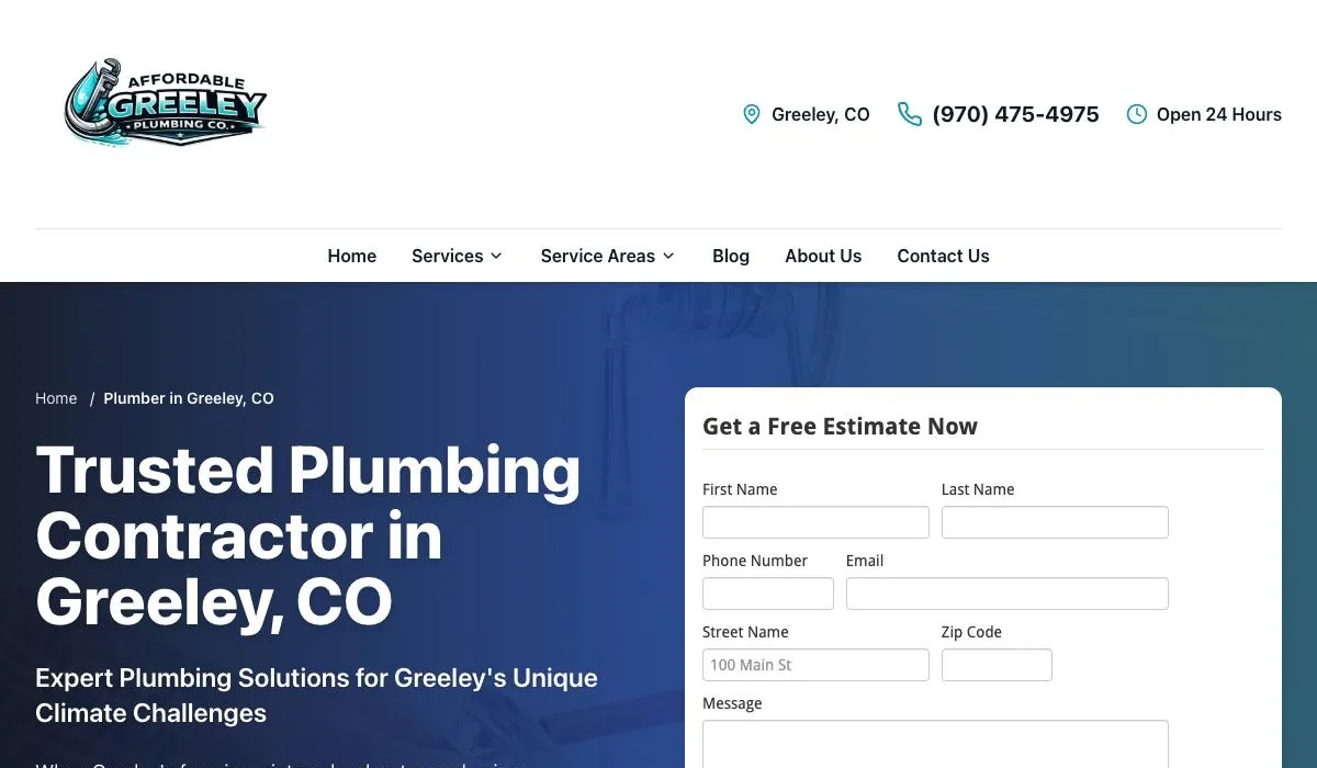 Affordable Greeley Plumbing Co. cover