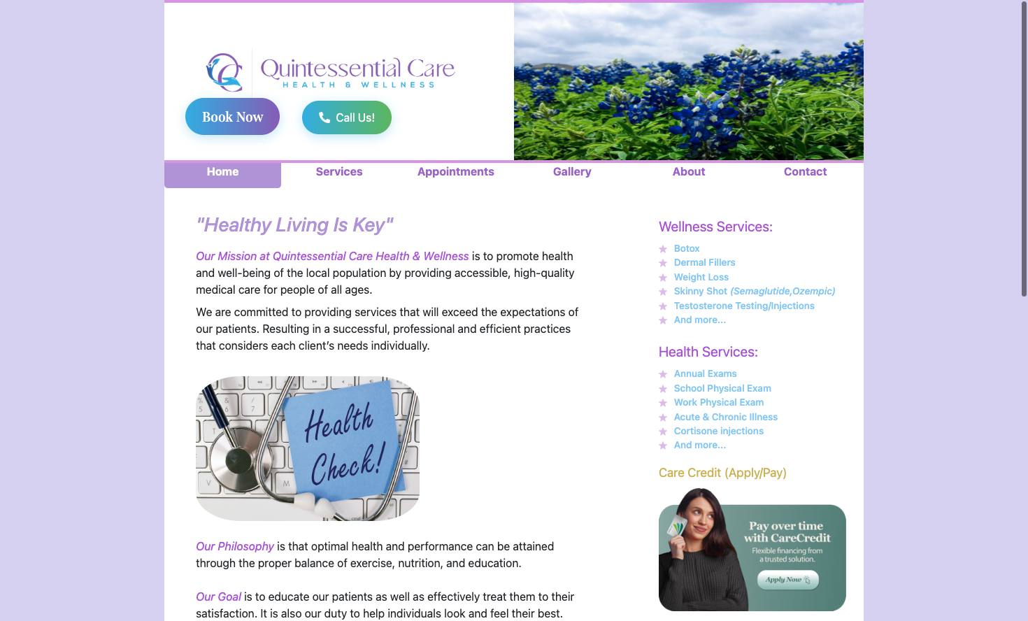 Quintessential Care Health & Wellness cover