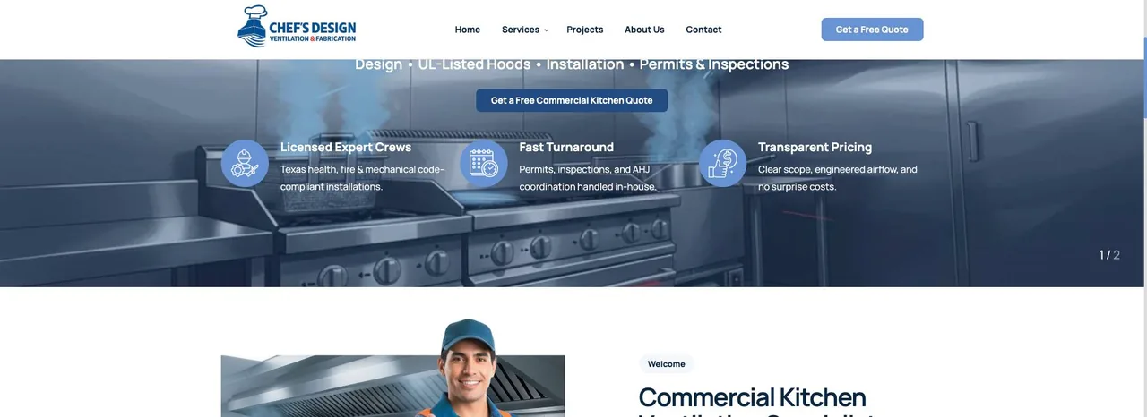 Chef’s Design Ventilation & Fabrication cover