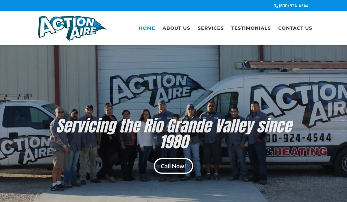 Action Aire Air Conditioning & Heating cover