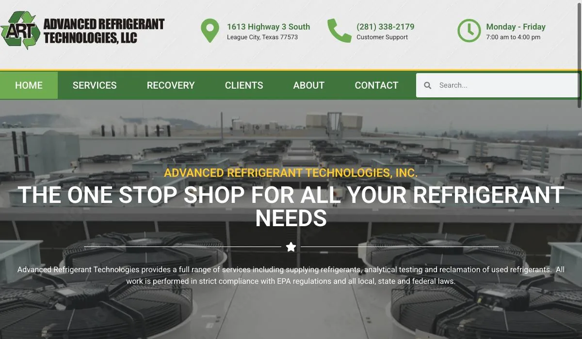 Advanced Refrigerant Technologies, Inc. cover