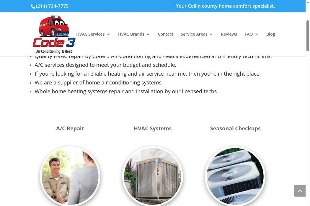 Code 3 Air Conditioning and Heat cover