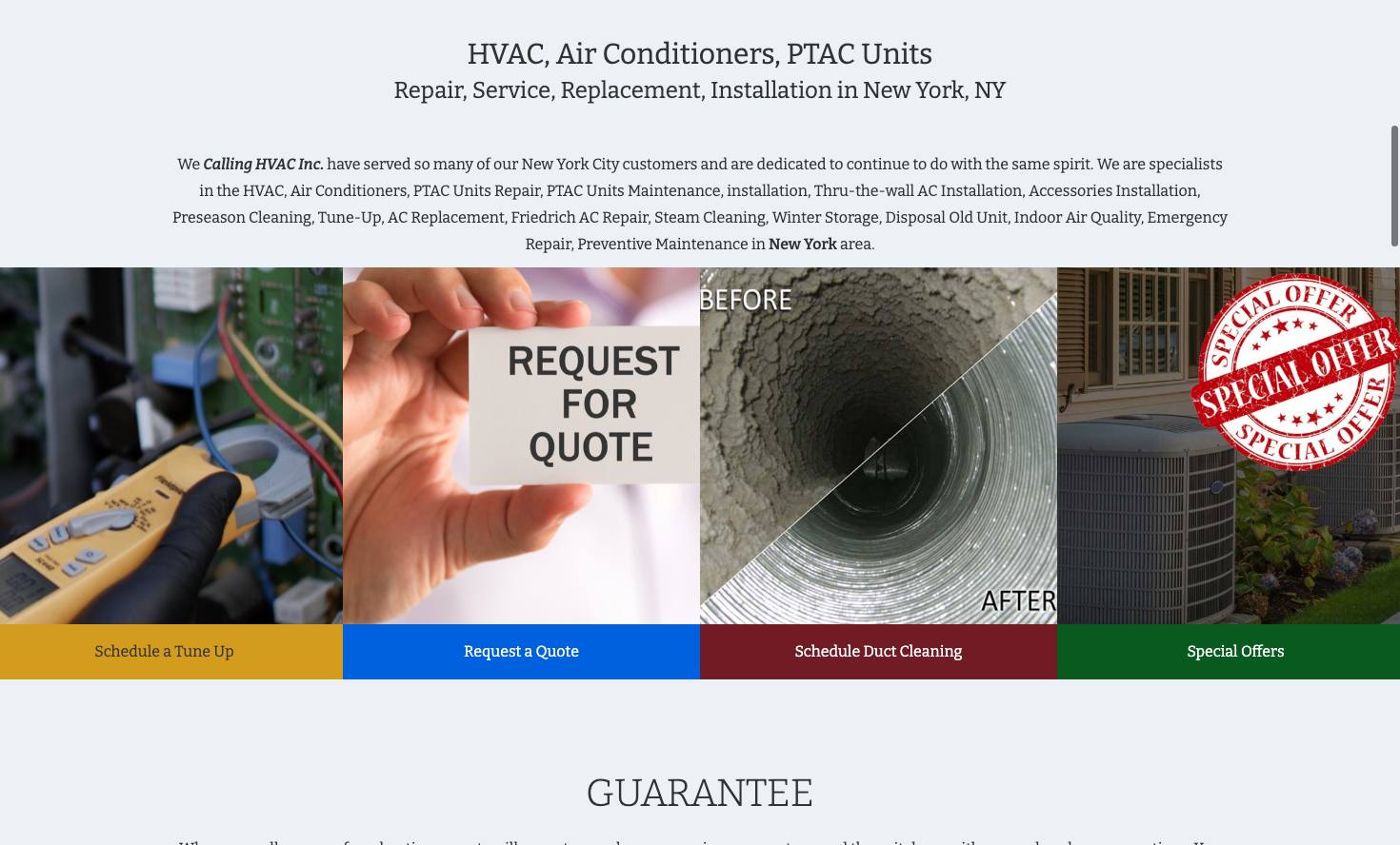 Calling HVAC Inc. cover