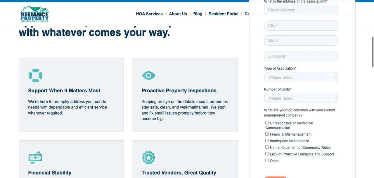 Reliance Property Management Group cover