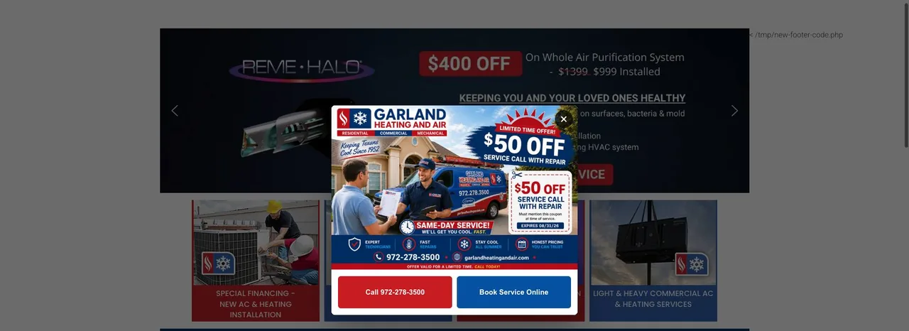 Garland Heating and Air Conditioning cover