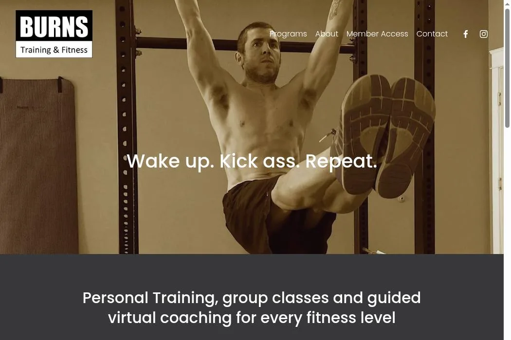 Burns Training and Fitness cover