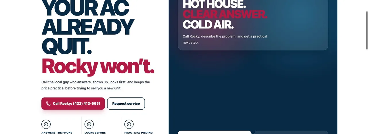 Rocky's AC & Heating cover