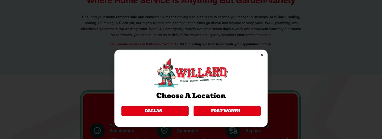 Willard Cooling, Heating, Plumbing, & Electrical cover