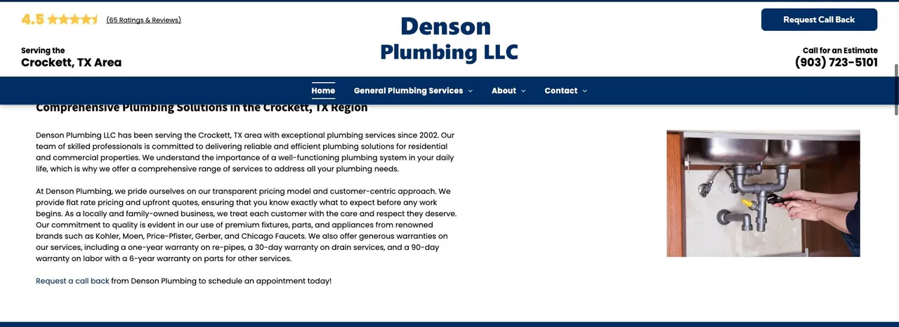 Denson Plumbing LLC cover