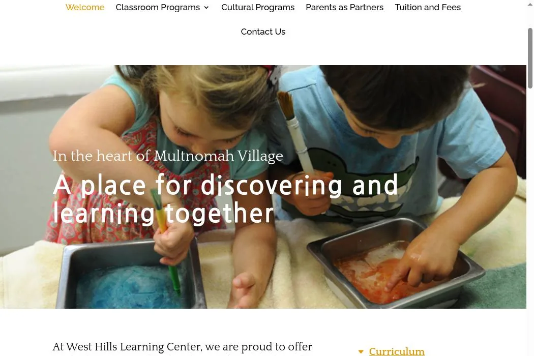 West Hills Learning Center cover
