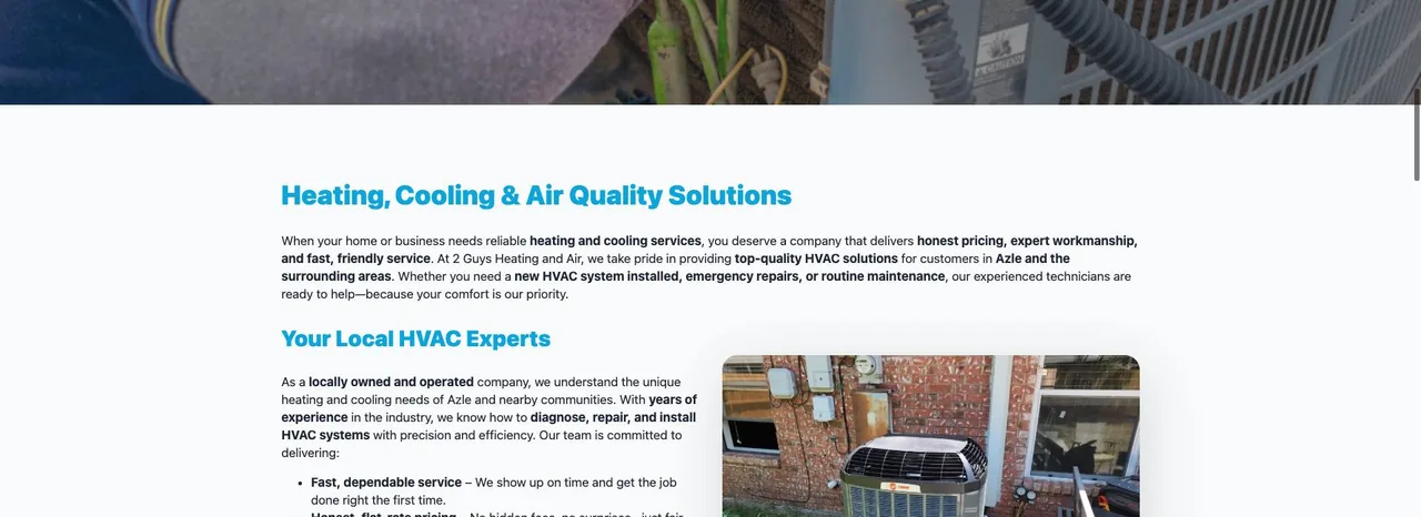 2 Guys Heating and Air cover