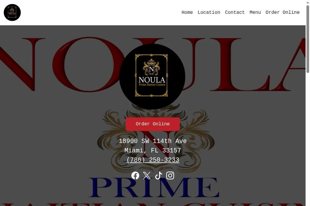 Noula prime Haitian cuisine cover