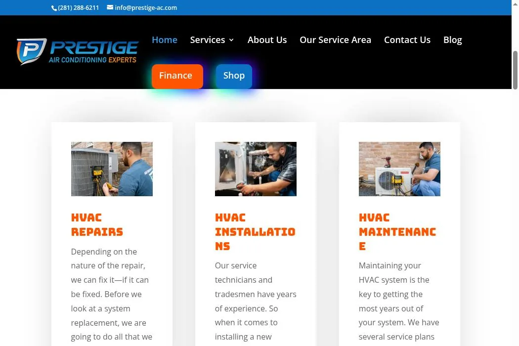 Prestige Heating and Air Conditioning, LLC cover