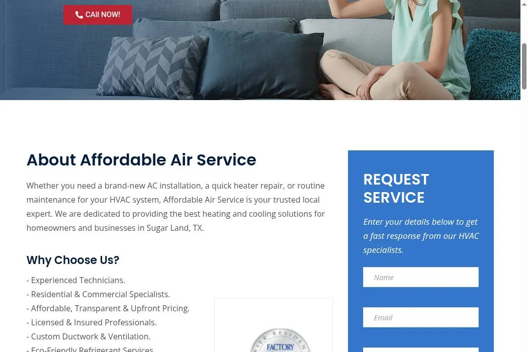 Affordable Air Service cover