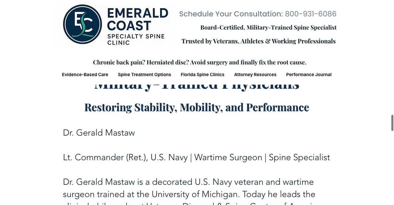 Veterans Discseel & Spine Center of America cover