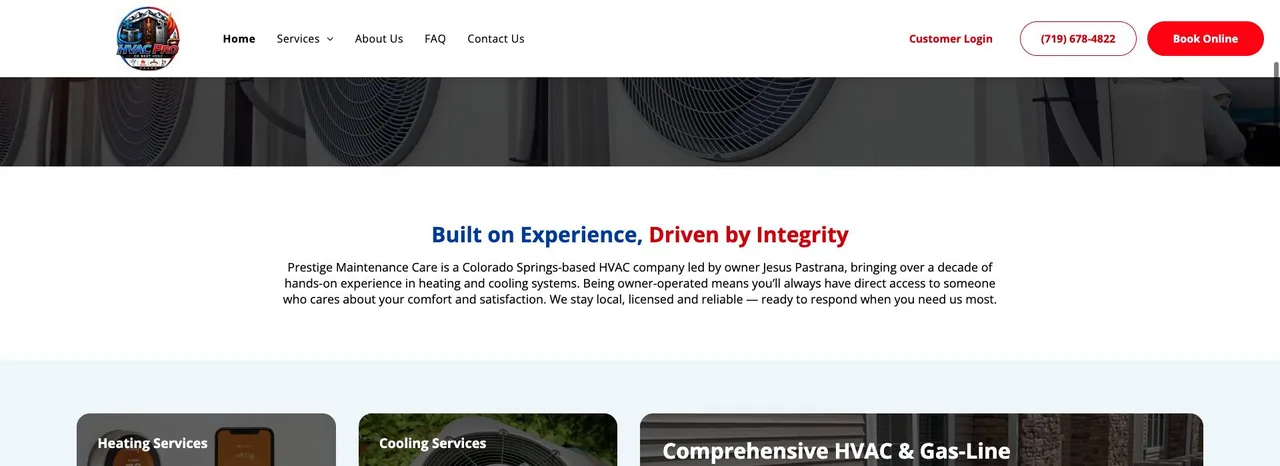 Prestige Maintenance Care cover