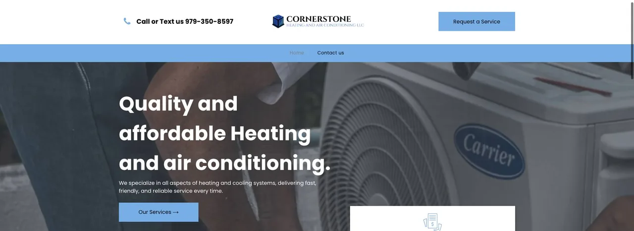 Cornerstone Heating and Air Conditioning cover