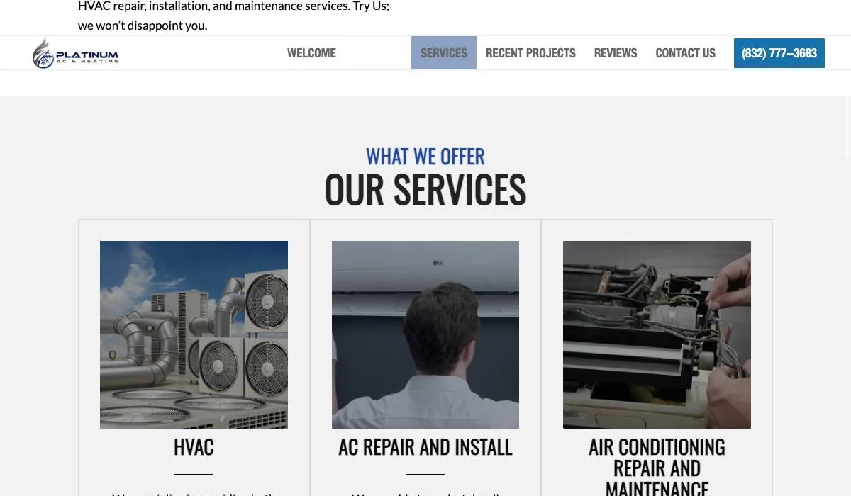 Platinum AC & Heating LLC cover