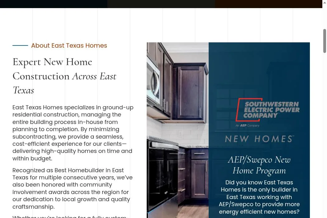 East Texas Homes, LLC cover