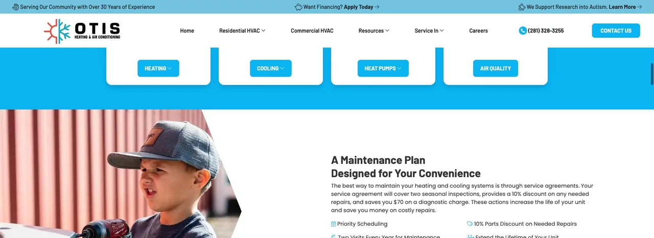 Otis Heating & Air Conditioning cover