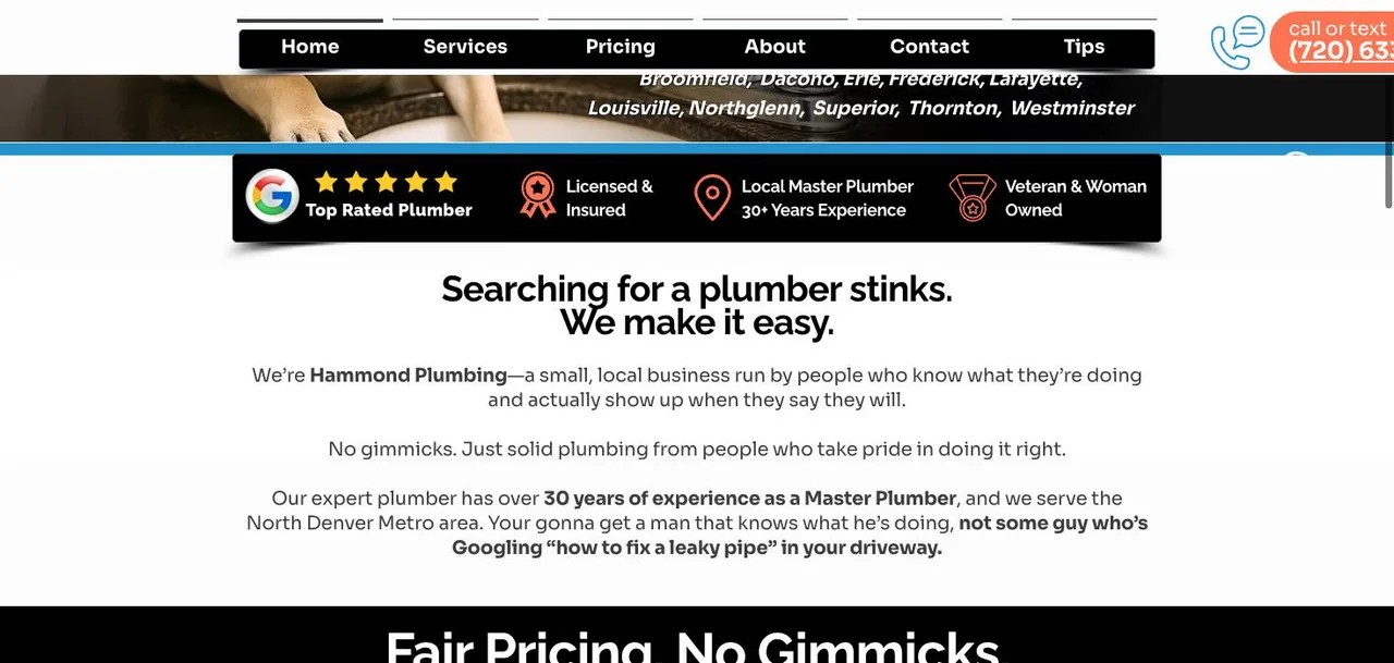 Hammond Plumbing LLC cover