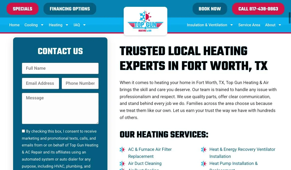 Top Gun Heating & AC Repair cover
