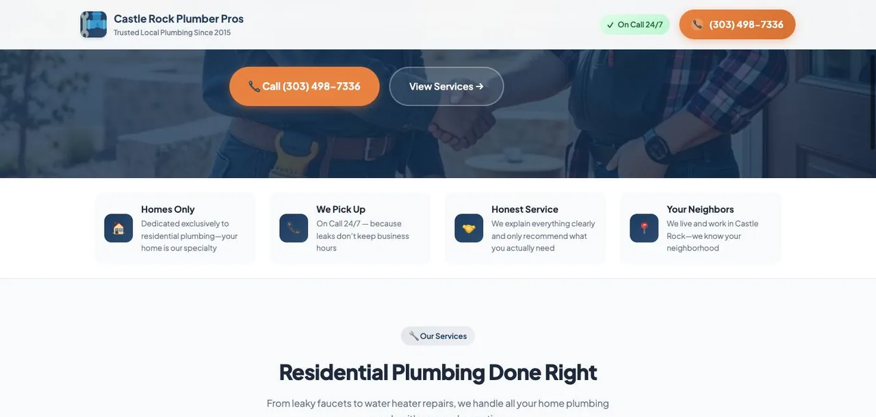 Castle Rock Plumber Pros cover