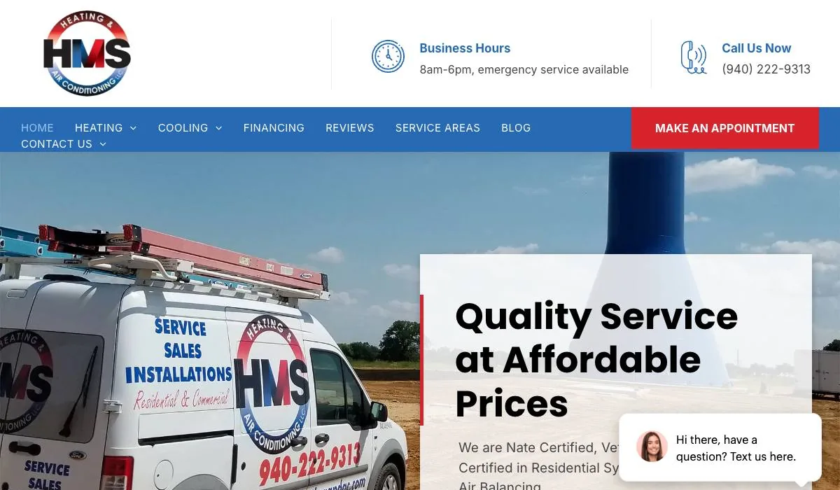HMS Heating & Air Conditioning LLC cover
