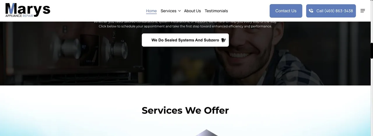 Mary's Appliance Service cover