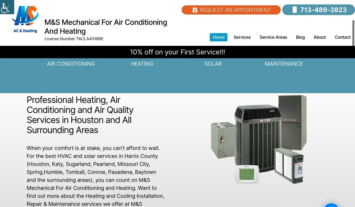 M&S Mechanical For Air Conditioning And Heating cover