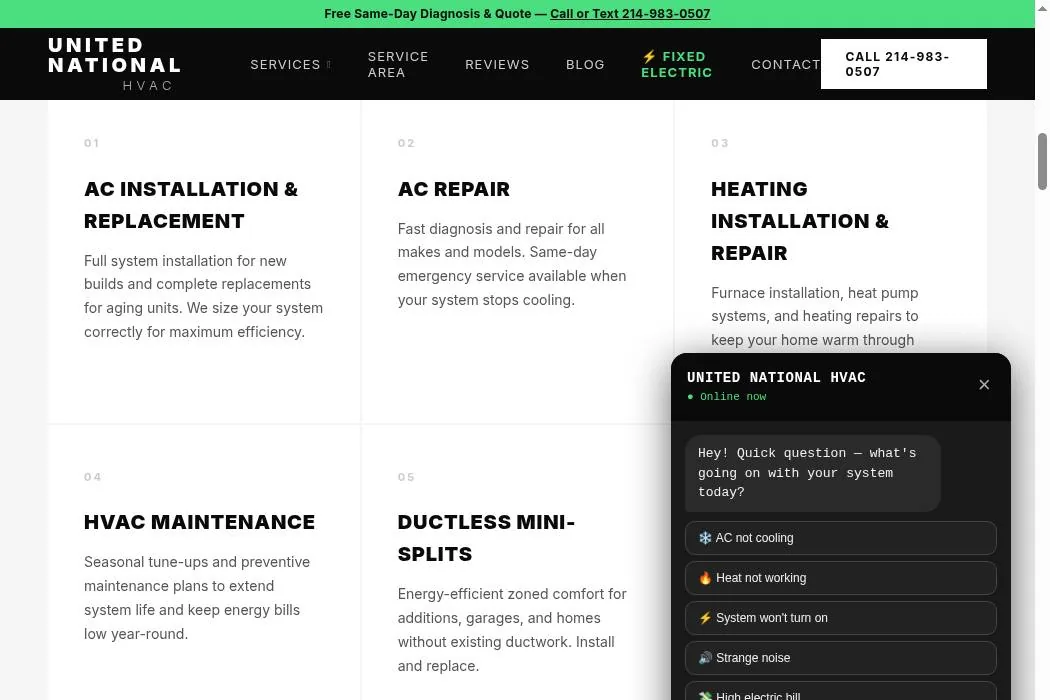 United National HVAC cover