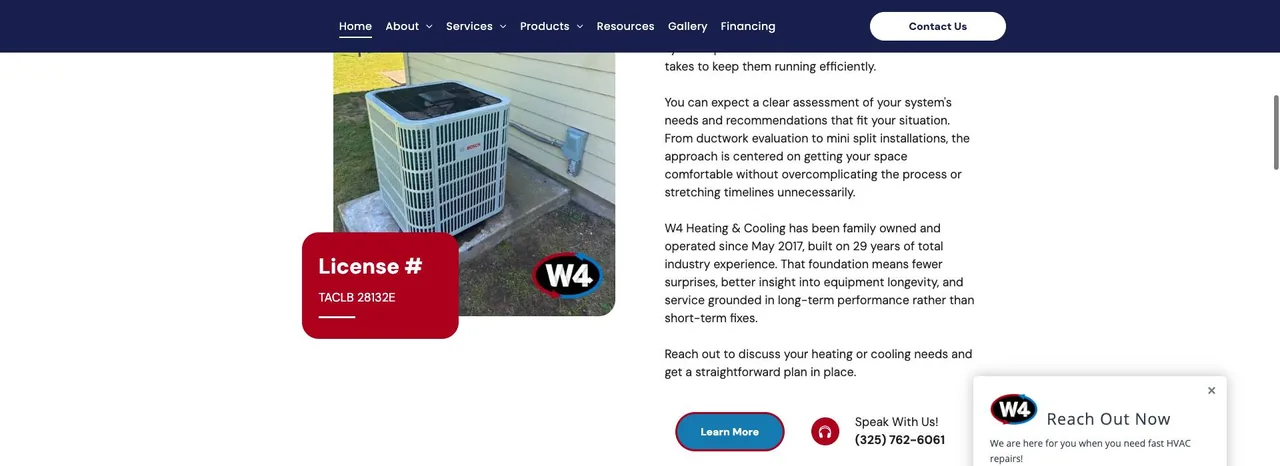 W4 Heating & Cooling cover