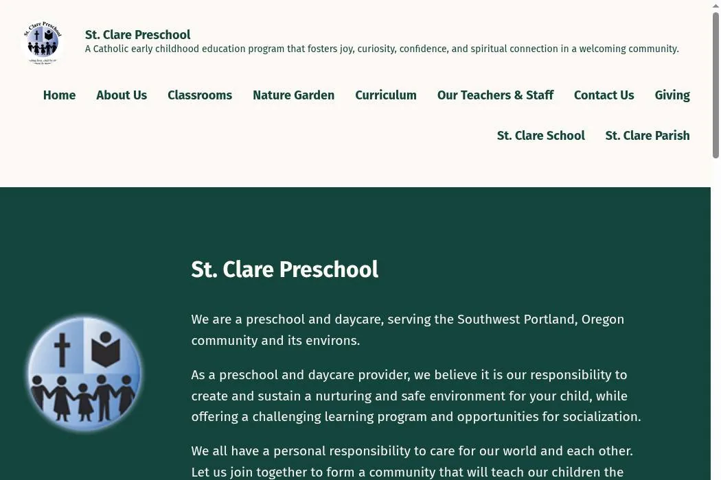 St. Clare Preschool cover