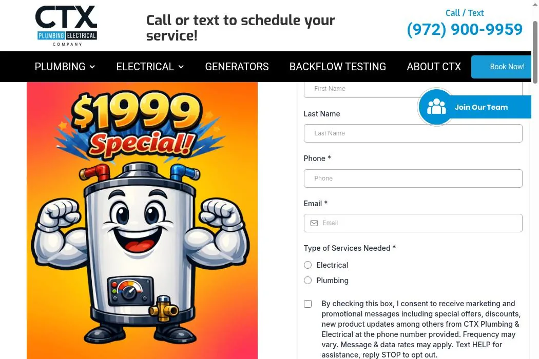 CTX Plumbing & Electrical cover